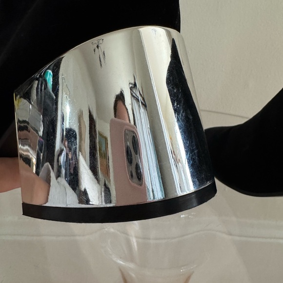 Maison Margiela MM6 Velvet Silver boots black 39 - Picture 8 of 16